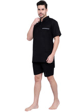 Men Pure Cotton Half Sleeve Night Suit Set